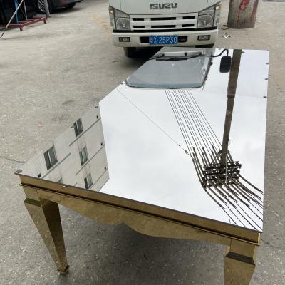 China Factory direct sales modern stainless steel dining table for sale for sale