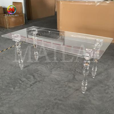 China Factory Wholesale Adjustable Clear Acrylic Dining Table (Other) Wedding Table for sale