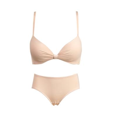 China Breathable Cotton Lingerie Teen Bra Set Comfortable Plain Bra And Brief Sets Slightly Cup Junior Underwear Ultra Soft Bralette for sale