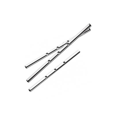 China ASTM F136 ASTM F136 Titanium Titanium 3-Internally Threaded Holes On Bar Industrial Barbell Pins Piercing Jewelry for sale