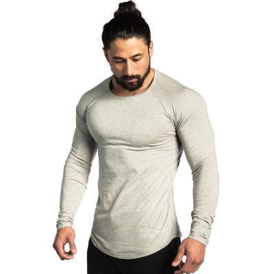 China Logo Long Sleeve Breathable Casual Anti-Wrinkle Full Sleeve Men Shirts Gym Custom Quick Dry Sports Fitness Training for sale