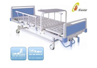 China 2 Crank Medical Hospital Beds Square Abs Headboard Overbed Table (ALS-M215) for sale