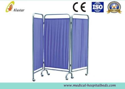 China La aislamiento plegable del hospital del acero inoxidable 3 defiende la pantalla médica de la pantalla de la sala del PVC (ALS-WS10) en venta