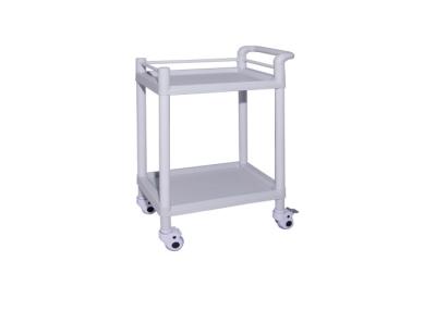 China 2 Shelves ABS Simple Hospital Trolley , Medical Cart Nursing Equipment for sale