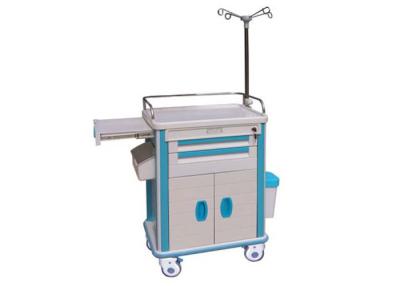 China Hospital Crash Cart With Drawer IV Pole Medical Trolley / Emergency Cart (ALS-MT119B) for sale