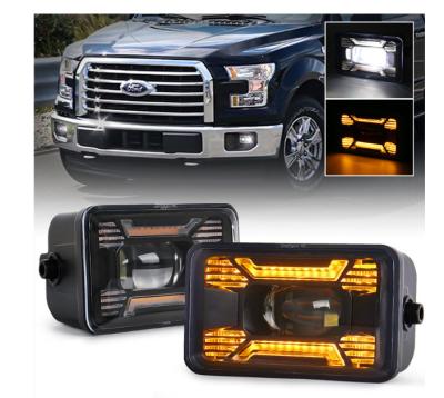 China FORD F150 FordF150 F250 Raptor Trucks Fog Lamp 4.5inch Duty Lamp F150 LED Fog Lights DRL Single Optical Turn Signal Light Ford Lighting Super for sale