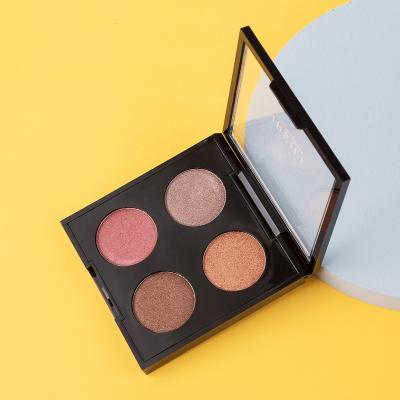 China Private Label 4 Colors Waterproof Eyeshadow Palette Natural Shimmer Softly Illuminate Private Label Eyeshadow for sale