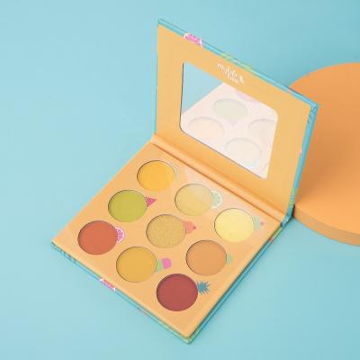 China Custom Logo Cardboard Wholesale 9 Colors Makeup Eyeshadow Palette OEM Waterproof Eyeshadow Palette for sale