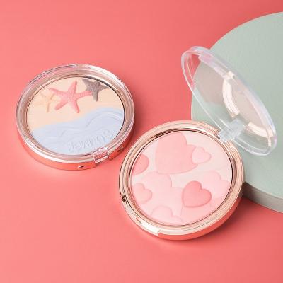 China Waterproof Matte Shimmer Blusher Peach Powder Makeup Private Label Contour Palette Blush for sale