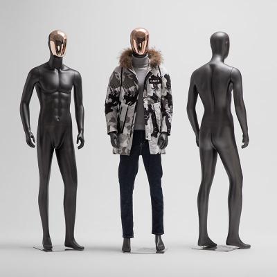 China Other Boutique Wholesale Fashion Sitting/Matte Fiberglass Men Full Body Black Curvy Standing Fits Male Mannequin For Sale for sale