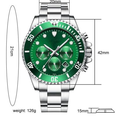 China 2019 Automatic Repeater Men's Watch Analog Stainless Steel Sapphire Crystal Green Rotating Bezel Mechanical Watches for sale