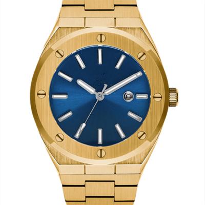 China Automatic top brand stainless steel gold luxury mens watches date and logo custom OEM mens steel band quartz watch for sale