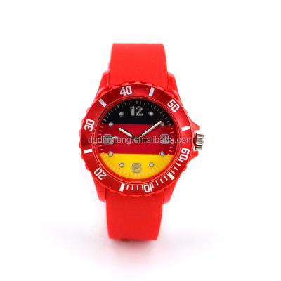 China Chronograph silicone watch in Russia 2018 world cup promotion hot sales with lowest possible price for sale