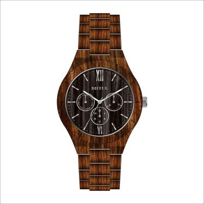 China Company Vending Machine Brand Watch Quartz Date Luxury Wood Watch for sale