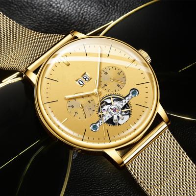 China Automatic Date Brand Alloy Case Top Sapphire Glass Luxury Watch Skeleton Men Watch Quartz Movement Wristwatch Mens Watch for sale