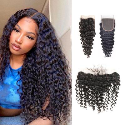 China Deep Wave Usexy Virgin Hair Weave Brazilian Remy Hair Closure 4x4 5x5 6x6 7x7 Hd Swiss Lace Closure for sale