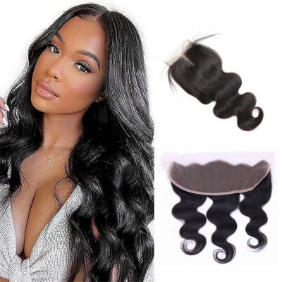 China Barely Shedding Thick Soft Soft 5x5 6x6 7x7 Preplucked Hair Lace Closure Full Body Size Lace Closure With Baby Hair Closure for sale