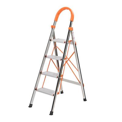 China Folding Ladders Industrial Platform Step Ladder Scaffold Work Toilet Training Seat Small With Stick Fire Escape Folding Household Ladders for sale