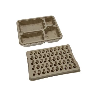 China Biodegradable Eco Friendly Disposable Molded Paper Pulp Packaging Box For Food, Lunch Box for sale