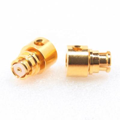 China SMP Brass Connector Right Angle Direct Solder Plug For .047 for sale