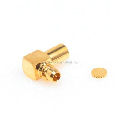 China MMCX Right Angle Connector Solder Socket For .085 RG405 200-1182A1-28-50 for sale