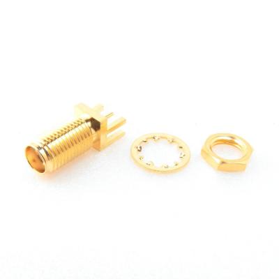 China Pitch Radio Frequency SMA Connector End Jack For PCB Thickness 1.6mm for sale