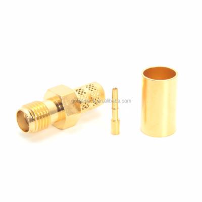 China SMA Female Brass Connector Crimp For LMR240 for sale