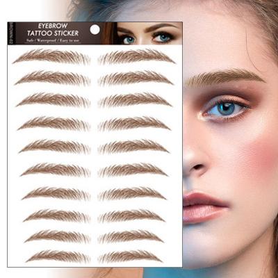 China Brown Temporary Popular Fake Eyebrow Shapes, 6D Imitation Eyebrows Waterproof, Eyebrow Transfers Stickers for sale