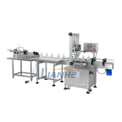 China Lianhe Food Dish Soap Hand Gel Production Line Liquid Labeling Machine Automatic Filling And Capping for sale