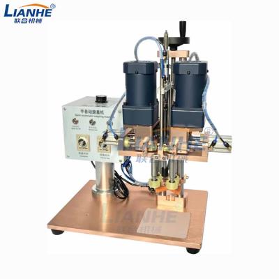 China Food Glass Bottle Machine Semi Automatic Plastic Capper Sealing Machine For Bottle Screw for sale