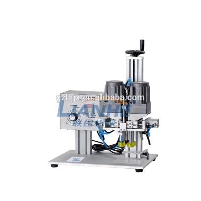 China Lianhe small size semi automatic screw cap bottle capper/semi automatic capping machine/small capping machine for sale