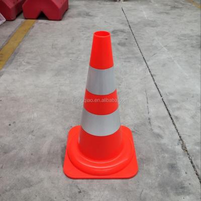 China Being Poland Standard Flexible 50cm 20 Inch Europe PVC Traffic Cone for sale