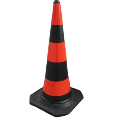 China Plastic Road Cones Safety Black Cone Reflective Traffic Sign Cone LZ-014 for sale