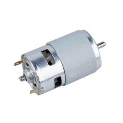 China RS 775 DC Electric Explosion Proof High Power Small Carbon Brush Motor With Shaft Customized for sale