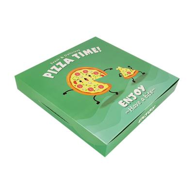 China Biodegradable Take Away Biodegradable Custom Printed Kraft Disposable Paper Pizza Boxes for sale