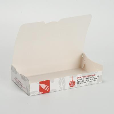 China Printed Disposable Eco-friendly Custom Take Out Food Packaging Disposable Sushi Box Paper Container for sale