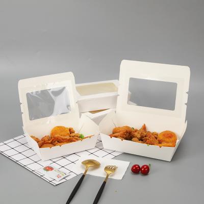 China Disposable Storage Container Disposable Lunch Box Take Out Quick Paper Food Packaging Boxes for sale