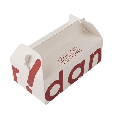 China White Restaurant Disposable Chinese Fast Food Containers With Handle Take Out Lunch Box Paper Box for sale