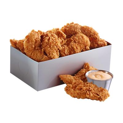 China Disposable Printed Fried Chicken Kraft Paper Lunch Boxes Packaging Take Out Paper Food Container for sale