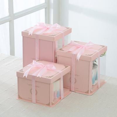 China Biodegradable Luxury Paper Box Packaging Container Food Grade Paper Cake Boxes for sale