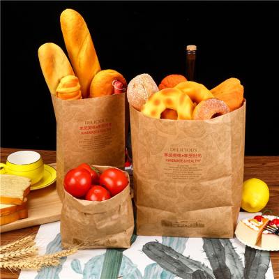 China Disposable Cheap Printing Take Out Bags With Your Own Logo Stand Up Brown Kraft Paper Bag For Food for sale