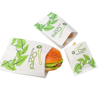 China Restaurant Disposable Hamburger Fried Chips Food Packaging Thick Custom French Paper Bags for sale