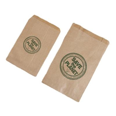 China Eco Brown Lunch Paper Bag Wholesale Cheap Disposable Chicken Food Wrapping Paper Bag for sale