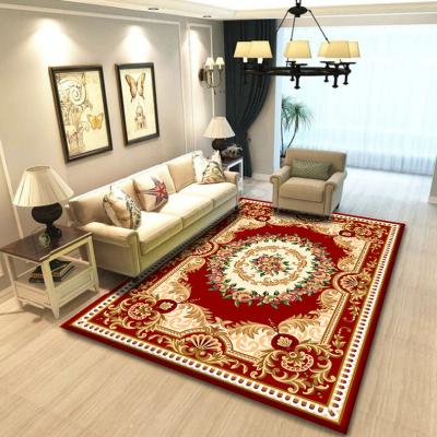 China Machine made printed embossed rug anti-slip modern polyester fast running rug for sale