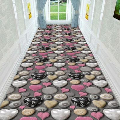 China Anti-slip Printed Carpet And Bedroom Hotel Decorative Commercial Home Use Crystal Velvet Carpet for sale