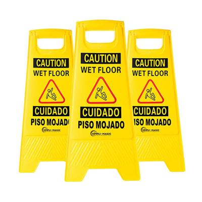 China Caution Lobby Plastic Yellow Warning Sign Board / Sign for sale