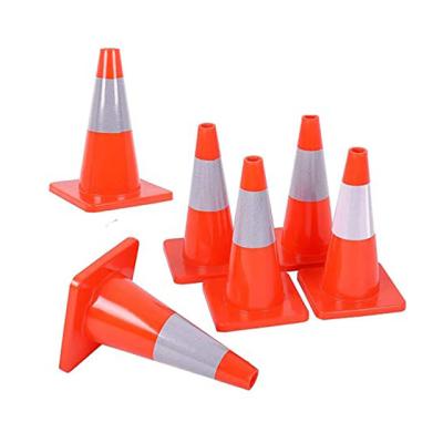 China PVC Parking Safety Road Traffic Cone Traffic Cone Fluorescent Orange PVC Construction Belt for sale