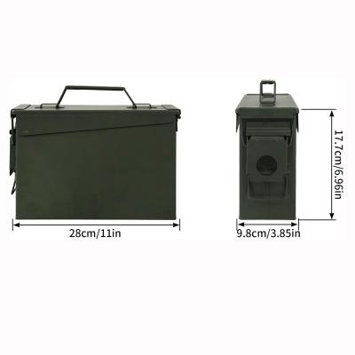 China Maxinun Metal Ammo Can 30/50 Cal, Waterproof Ammo Storage Box, Army Military Solid Containers Steel Case W325x H220 x H220 mm for sale