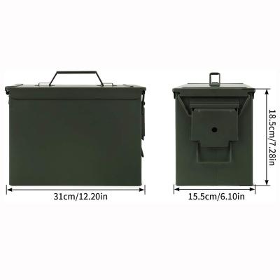 China Maxinun Metal Ammo Can 30/50 Cal, Waterproof Ammo Storage Box, Army Military Solid Containers Steel Case W325x H220 x H220 mm for sale