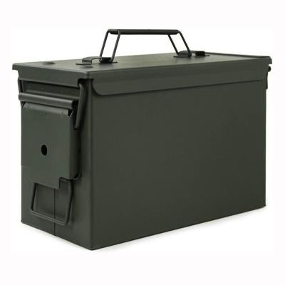 China Maxinun Metal Ammo Can 30/50 Cal, Waterproof Ammo Storage Box, Army Military Solid Containers Steel Case W325x H220 x H220 mm for sale